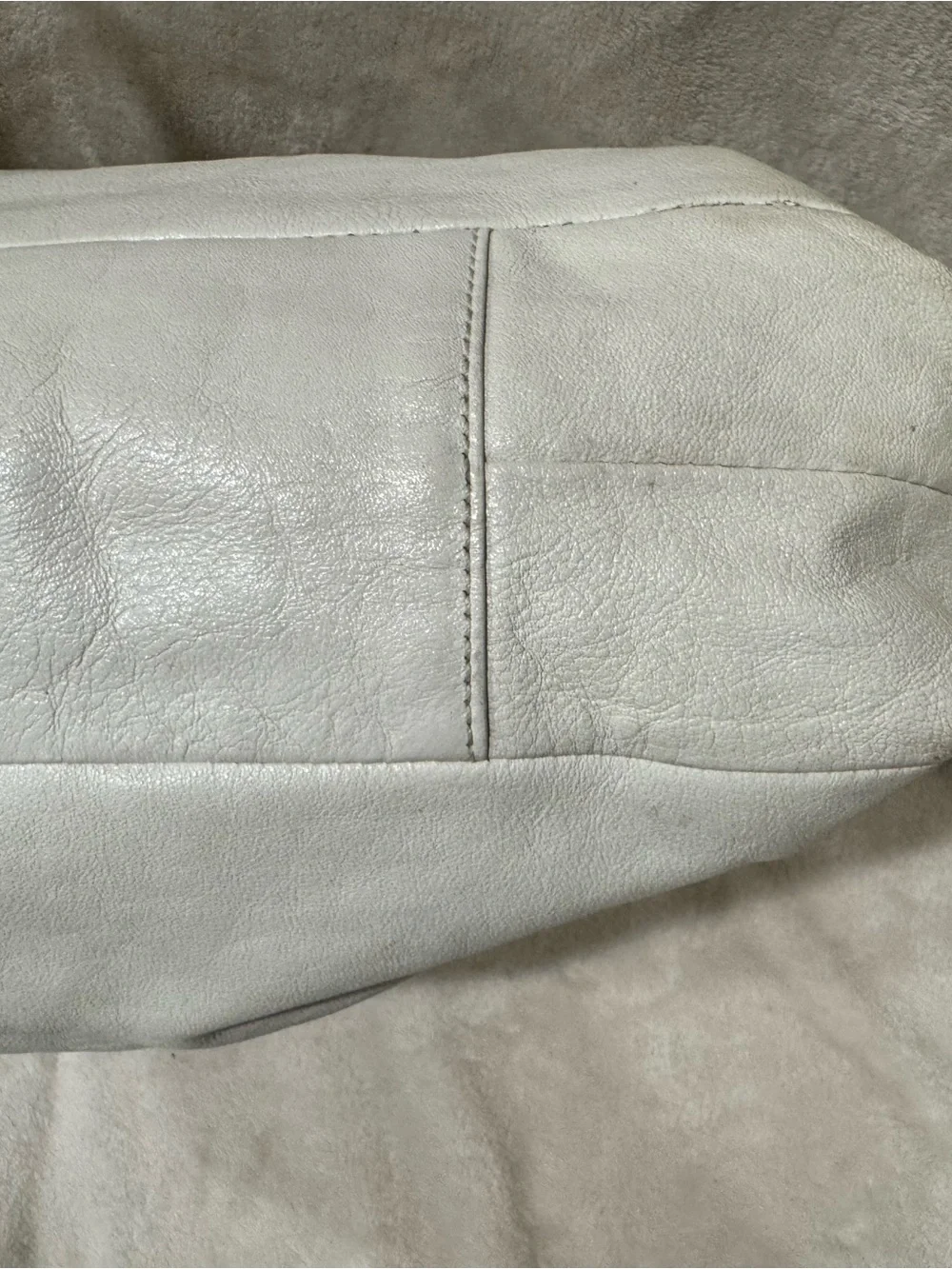 Coach Ashley Leather Shoulder Tote with Silver Trim